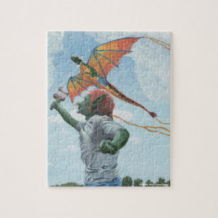 Goblin Vliegende Dragon Kite Kleine Fantasy Puzzel