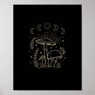 Goblincore Esthetiek Academia Cottagecore Paddenst Poster