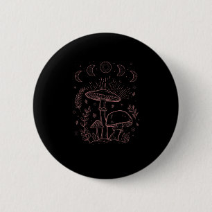 Goblincore Esthetiek Academia Cottagecore Paddenst Ronde Button 5,7 Cm