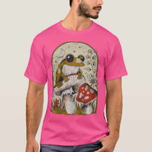 Goblincore Frog Magic Agaric Mushrooms Cottagecore T-shirt