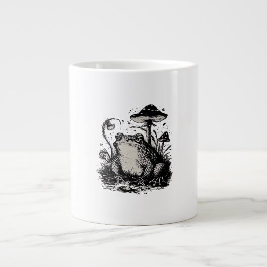 Goblincore Frog Minimal Classic Design Extra Grote Beker (Voorkant)