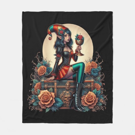 Goblincore Gotische Sprookje Fantasy Hallowmas Fleece Deken (Voorkant)