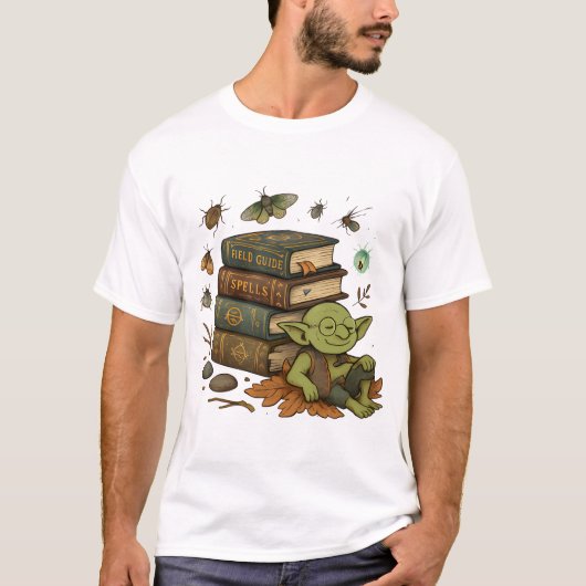 Goblincore Spellbook Bug Lover T-shirt (Voorkant)