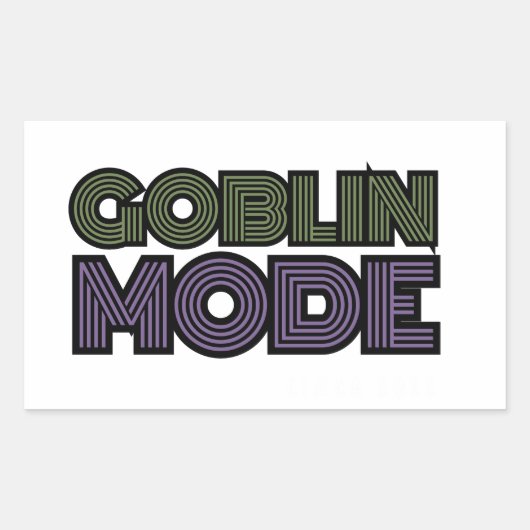 Goblinmodus Circa 2022 Rechthoekige Sticker (Voorkant)