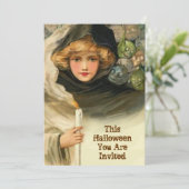 Goblins Peeking  uitnodiging van Halloween Party (Staand voorkant)