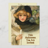 Goblins Peeking  uitnodiging van Halloween Party (Voorkant / Achterkant)