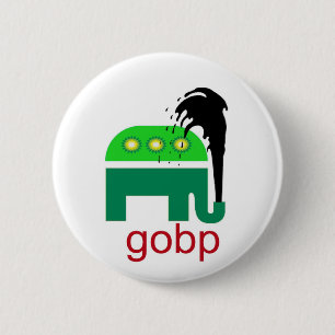 GOBP Gop Republican BP Oil Spill British Petroleum Ronde Button 5,7 Cm