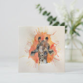 Gobsmacked Giraffe Briefkaart Stijl Notecard (Staand voorkant)