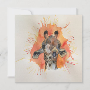Gobsmacked Giraffe Briefkaart Stijl Notecard