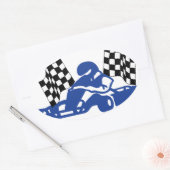 GoCart Racing Flags Ovale Sticker (Envelop)