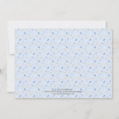 Gocce di paillette de Cupcake Bleu Invitation (Dos)
