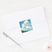 God achterna... vierkante sticker (Envelop)