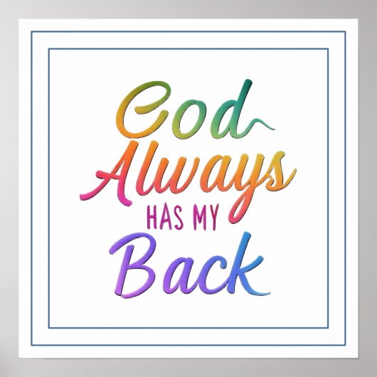 God Always Has My Back Divine Protection Poster (Voorkant)