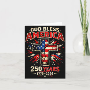 God Amerikaans 250 Jaar 1776 2026 voor Mannen Vrou Kaart