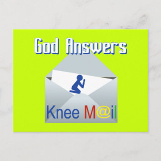 God Answers Knee Mail Gift Briefkaart