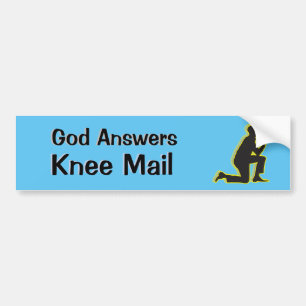 God Antwoordt E-mail AA Knee Mail Alcohol Addictio Bumpersticker