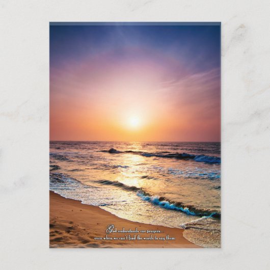 God begrijpt onze gebeden zelfs als... briefkaart (Voorkant)