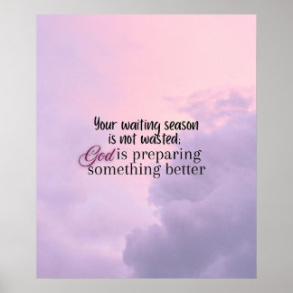 God bereidt voor.... Christelijke typografie Poster