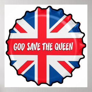 GOD BESPAAR DE KONINGIN POSTER
