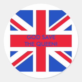 GOD BESPAAR DE KONINGIN! RONDE STICKER