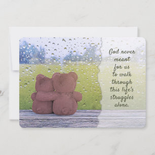 God betekent nooit voor ons dat wij alleen moeten  kaart