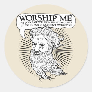God: Beveel me aan zodat ik je kan redden van mij Ronde Sticker
