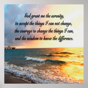 GOD BIEDT ME DE SERENITEIT - SERENITY PRAYER POSTER
