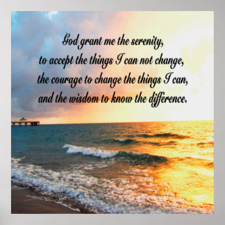 GOD BIEDT ME DE SERENITEIT - SERENITY PRAYER POSTER