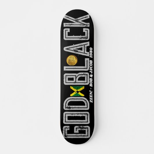 GOD BLACK ZEEN ! Planche de skateboard 7 3/4" (Devant)