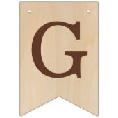 God Bless 7 Brieven Bruin Hout Doop Communie Vlaggetjes (Tweede vlag)