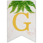 God Bless 7 Letters Foliage Fern Baptisme Commune Vlaggetjes (Tweede vlag)