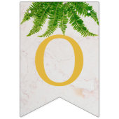 God Bless 7 Letters Foliage Fern Baptisme Commune Vlaggetjes (Derde vlag)
