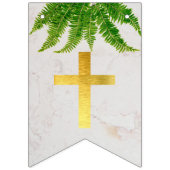 God Bless 7 Letters Loofvaren Doop Communie Vlaggetjes (Eerste vlag)