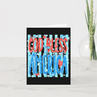 God Bless Aamerica Design Patriottische Kunst Memo Kaart