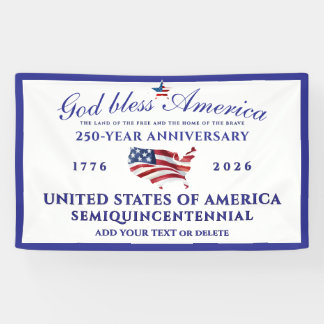 God Bless America 250 Semiquincentennial Blue Spandoek