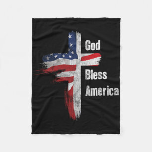 God Bless America 4 juli christelijke patriot VS Fleece Deken