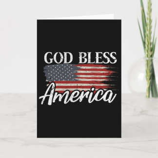God Bless America 4 juli Patriottisch Amerika  Kaart