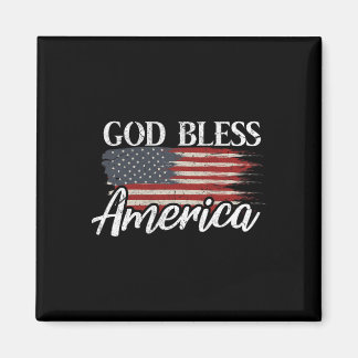 God Bless America 4 juli Patriottisch Amerika  Magneet