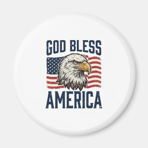 God Bless America Adelaar Patriottische Vector Ont Magneet