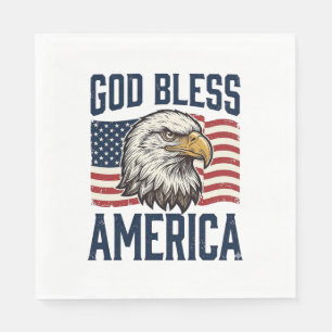 God Bless America Adelaar Patriottische Vector Ont Servet