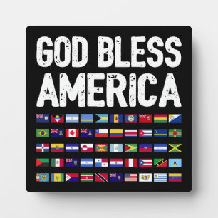 God Bless America Alle Landen Latino Trots I Fotoplaat