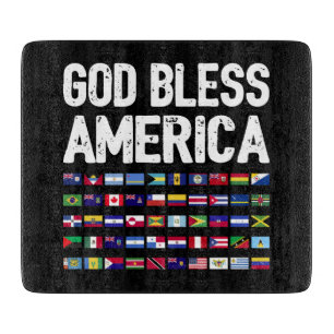 God Bless America Alle Landen Latino Trots I Snijplank