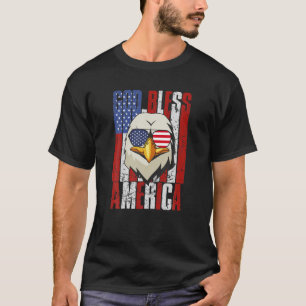 God Bless America American Flag  Eagle G T-shirt