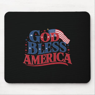 God Bless America Amerikaanse Vlag 4 Juli Patriott Muismat