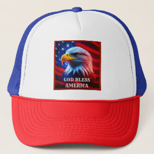 God Bless America Amerikaanse vlag Kale Adelaar Trucker Pet