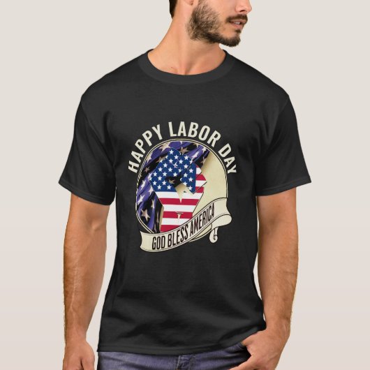 God Bless America ARBEIDSDAG T-shirt (Voorkant)