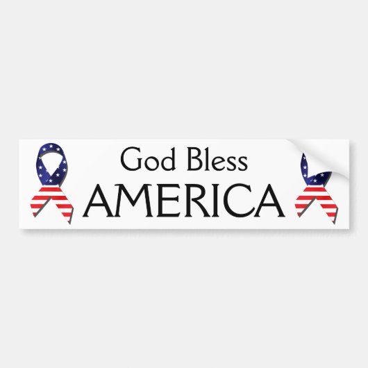 God Bless America Bumper Sticker (Devant)