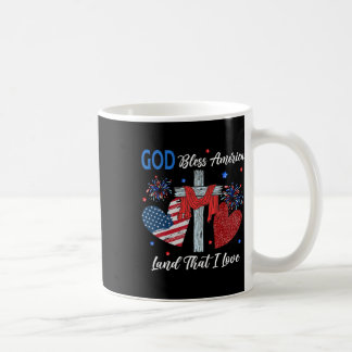 God Bless America Christelijk Hart Kruis Jezus 4e  Koffiemok