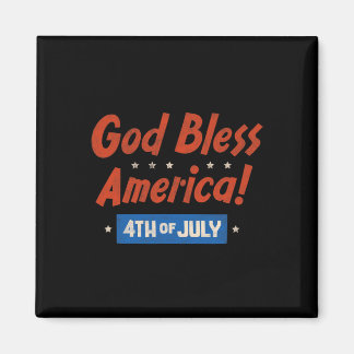 God Bless America Fijne 4e Juli Patriottisch Veren Magneet