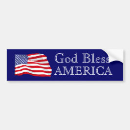 God Bless America Flag Bumpersticker